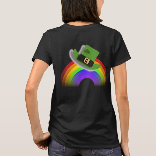St Patricks Day Hat and Rainbow T - Shirt (Rückseite)