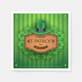 St. Patrick's Day - Hat & Clovers Serviette (Vorderseite)