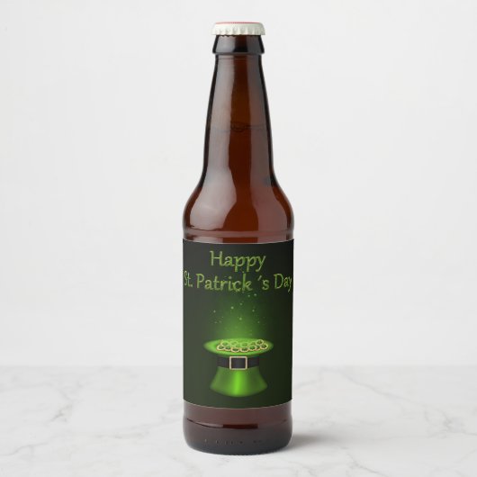 St. Patrick's Day Hat Coins - Beer Bottle Label Bierflaschenetikett (Vorderseite)