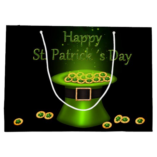 St. Patrick's Day Hat Coins Große Geschenktüte (Rückseite)