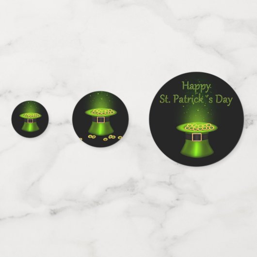 St. Patrick's Day Hat Coins Konfetti (Vorderseiten)