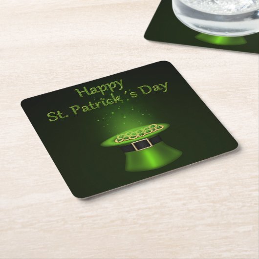 St. Patrick's Day Hat Coins - Paper Untersetzer (angewinkelt)