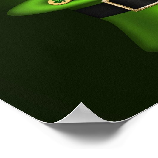St. Patrick's Day Hat Coins - Poster Print (Ecke)
