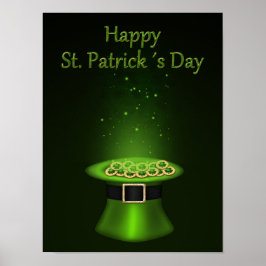 St. Patrick's Day Hat Coins - Poster Print