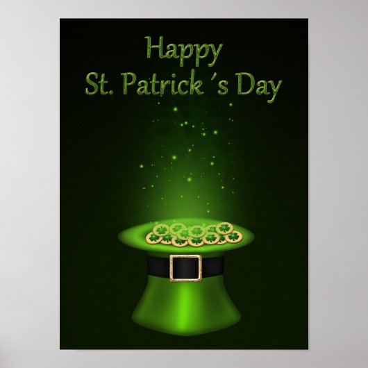 St. Patrick's Day Hat Coins - Poster Print (Vorne)