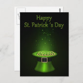 St. Patrick's Day Hat Coins Postkarte (Vorne/Hinten)