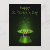 St. Patrick's Day Hat Coins Postkarte (Vorderseite)