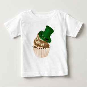 St Patricks Day Hat Cupcake White Baby T-shirt