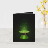 St. Patrick's Day Hat - Grußkarte Karte (Gelbe Blume)