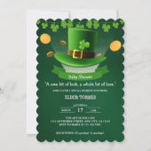 St. Patrick's Day Hat Kleeblatt Gold Baby Shower Einladung (Vorderseite)
