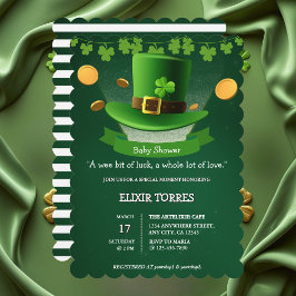 St. Patrick's Day Hat Kleeblatt Gold Baby Shower Einladung