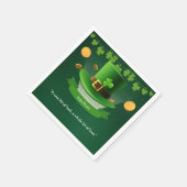 St. Patrick's Day Hat Kleeblatt Gold Baby Shower Serviette (Ecke)