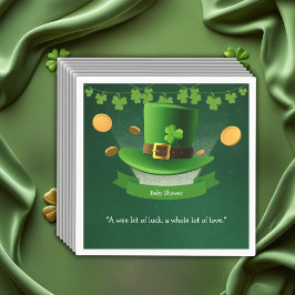 St. Patrick's Day Hat Kleeblatt Gold Baby Shower Serviette