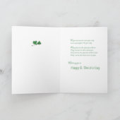 St. Patrick's Day Hat mit Blume Karte (Innenseite)