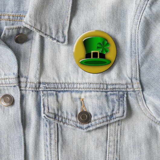 St Patricks Day Hat Round Button (Beispiel)