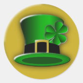 St Patricks Day Hat Round Stickers (Vorderseite)
