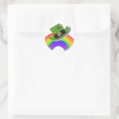 St Patricks Day Hat und Rainbow Runder Aufkleber (Tasche)