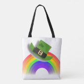 St Patricks Day Hat und Rainbow Tasche (Rückseite)