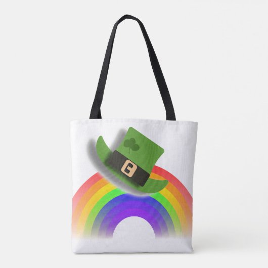 St Patricks Day Hat und Rainbow Tasche (Rückseite)