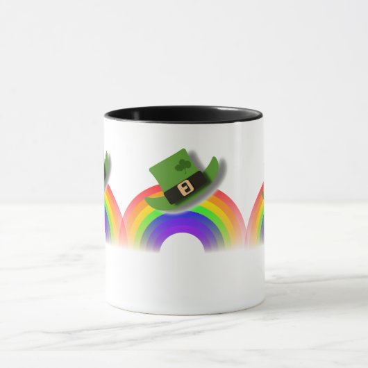 St Patricks Day Hat und Rainbow Tasse (Zentrum)