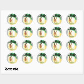 St. Patrick's Day Havanese Classic Round Sticker (Blatt)