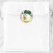 St. Patrick's Day Havanese Classic Round Sticker (Tasche)