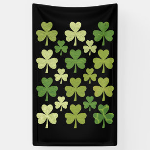 St Patrick's Day Heart Lucky Clover Kleeblatt Banner