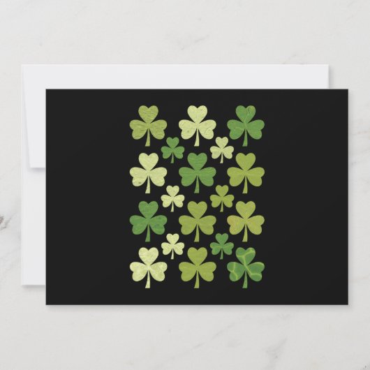 St Patrick's Day Heart Lucky Clover Kleeblatt Einladung (Vorderseite)