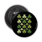St Patrick's Day Heart Lucky Clover Kleeblatt Flaschenöffner (Vorderseite)