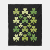 St Patrick's Day Heart Lucky Clover Kleeblatt Fleecedecke (Vorderseite)