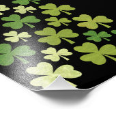 St Patrick's Day Heart Lucky Clover Kleeblatt Fotodruck (Ecke)