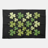 St Patrick's Day Heart Lucky Clover Kleeblatt Geschirrtuch (Horizontal)