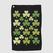 St Patrick's Day Heart Lucky Clover Kleeblatt Golfhandtuch (Vorderseite)