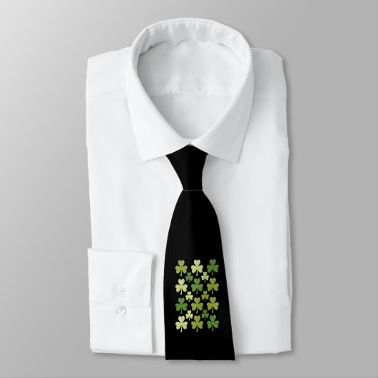 St Patrick's Day Heart Lucky Clover Kleeblatt Krawatte (Gebunden)
