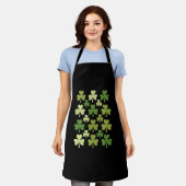 St Patrick's Day Heart Lucky Clover Kleeblatt Schürze (Getragen)