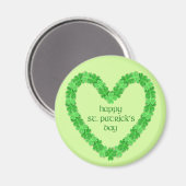 St Patrick's Day Heart Magnet (Vorderseite/Rückseite)