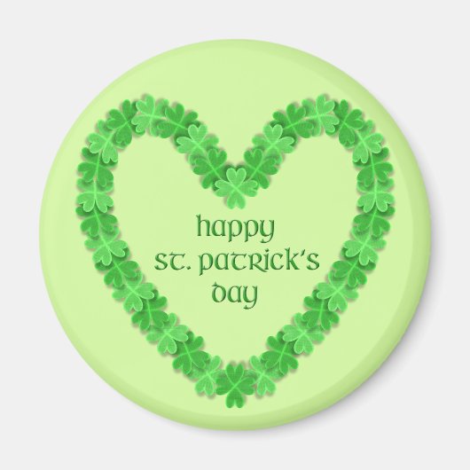 St Patrick's Day Heart Magnet (Vorne)