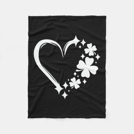 St Patrick's Day Heart Niedlich St Patricks Day Sh Fleecedecke (Vorderseite)