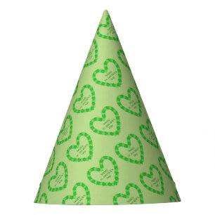 St Patrick's Day Heart Partyhütchen
