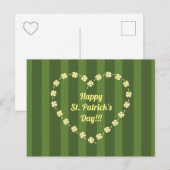St. Patricks Day Heart Postkarte (Vorne/Hinten)