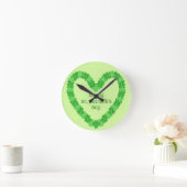 St Patrick's Day Heart Runde Wanduhr (Zuhause)