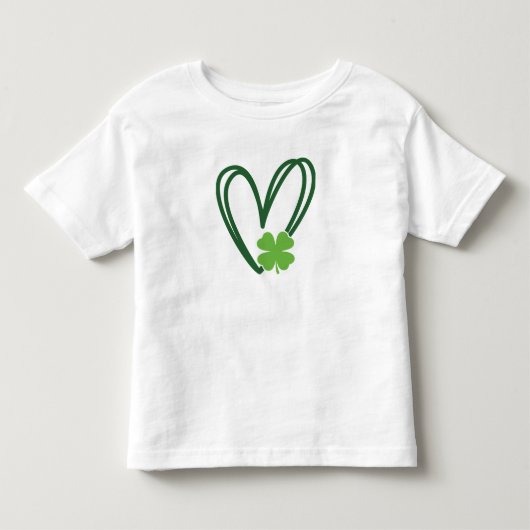 St. Patrick's Day Herz-Design T-Shirt (Vorderseite)