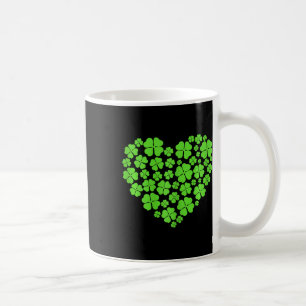 St Patricks Day Herzen Shamrock Klee Frauen Mädche Kaffeetasse