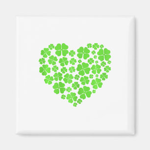 St Patricks Day Herzen Shamrock Kleeblatt Frauen M Magnet