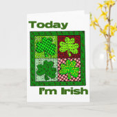 St Patricks Day Heute bin ich irisch Karte (Gelbe Blume)