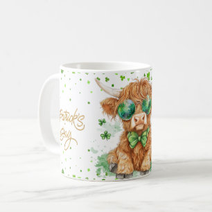 "St. Patrick's Day Highland Cow Tasse 11oz