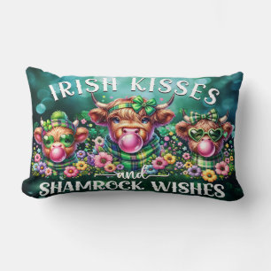 St. Patrick's Day Highland Kuh Lumbar Pillow Lendenkissen