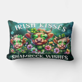 St. Patrick's Day Highland Kuh Lumbar Pillow Lendenkissen