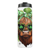 St. Patrick's Day Highland Kuh Thermal Tumbler Thermosbecher (Vorderseite)