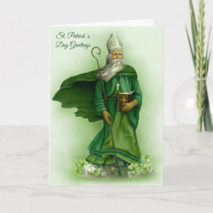 St. Patrick's Day Hinweis Religiöse Kleeblätter Karte